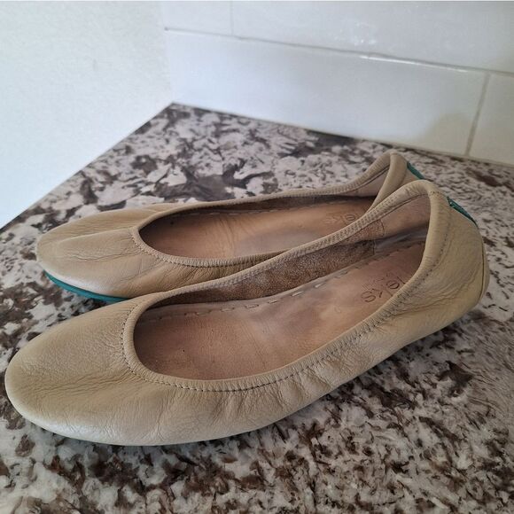 Tieks By Gavrieli Leather Ballet Flats Ivory Cream Women's Size 9 - Picture 6 of 12